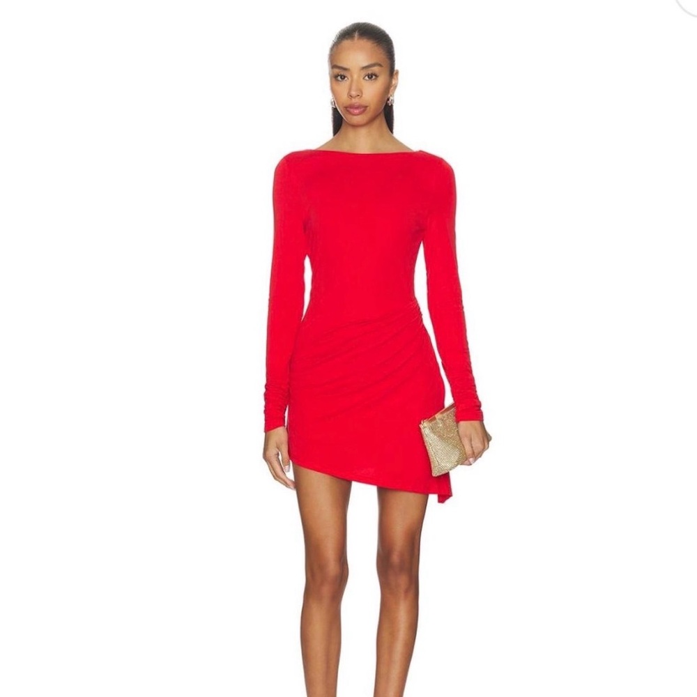 Revolve Red Long Sleeve Dress